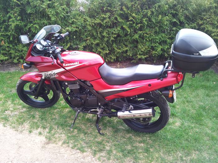 kawasaki ex500/gpz500 (ninja) sprzedam motocykl sportowo-turystyczny. sprzedam wygodny i szybki motocykl kawasaki ex500 (amerykaska wersja gpz500). motocykl wyposaony w dodatkowy firmowy kufer. opony w bardzo dobrym stanie ... >>  wojewdztwo podlaskie mciwuje motorrad verkaufen motorcycle sale. motorrad verkaufen motorcycle sale